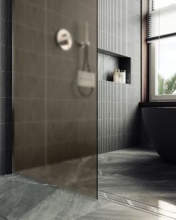 Душевая перегородка MaybahGlass MGD-697-5ш 79см хром матовый